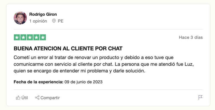 Atención al cliente de Hostinger