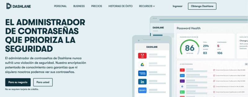 5 mejores generadores de contraseñas online: 100% seguras, aleatorias y fuertes Dashlane