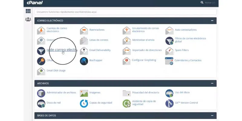Accede al cPanel