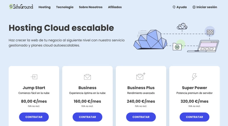 Hosting Cloud escalable
