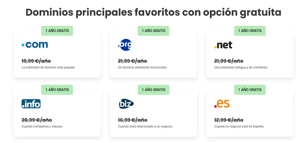 Resgistra tu dominio con SiteGround