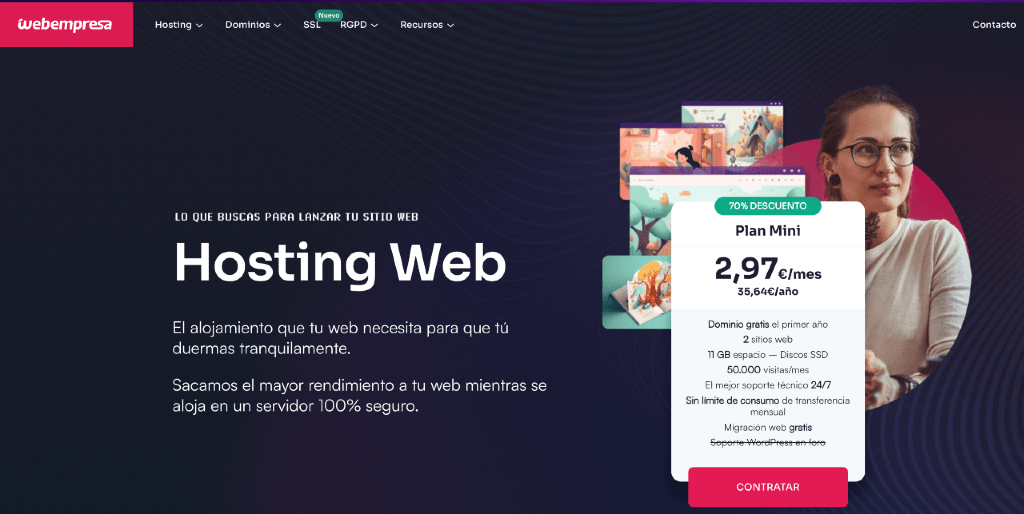 hosting web Webempresa