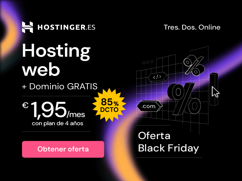 Hostinger Descuento 85% Black Friday 2024