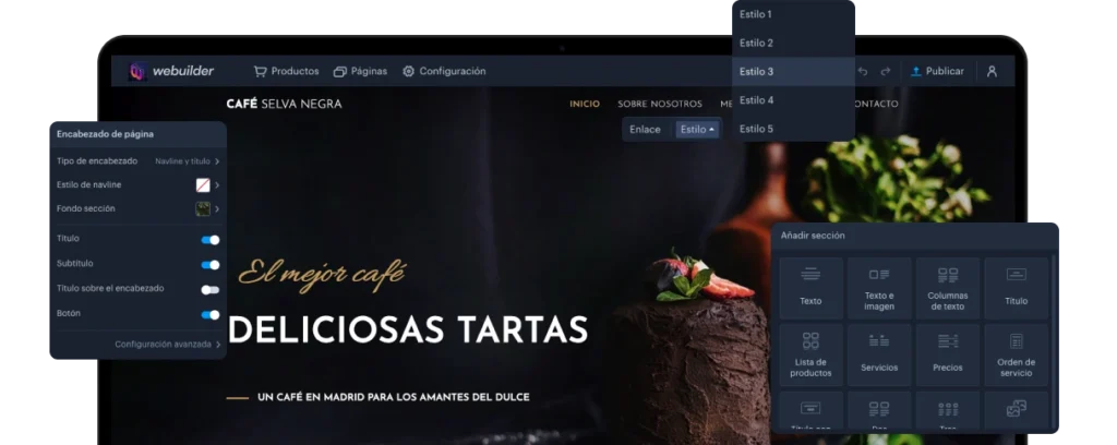 Constructor web webempresa Webuilder