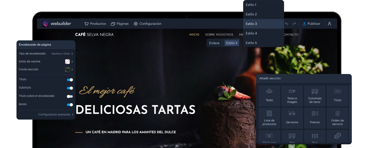 Constructor web webempresa Webuilder