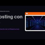 Centro de datos futurista con inteligencia artificial y servidores iluminados en azul y violeta